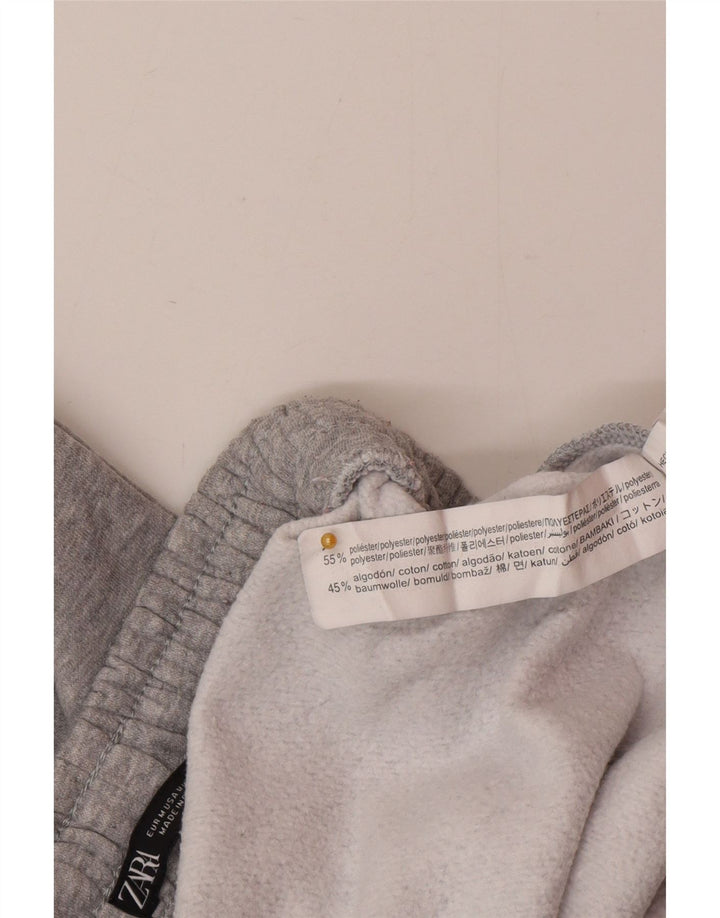 Zara Pantalon de survêtement pour femme Joggers UK 12 Polyester moucheté gris moyen