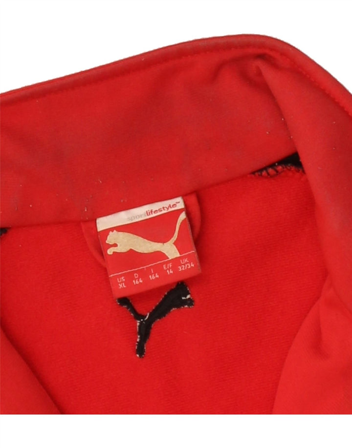 PUMA Boys Tracksuit Top Jacket 13-14 Years  Red Colourblock Polyester Vintage Puma and Second-Hand Puma from Messina Hembry 