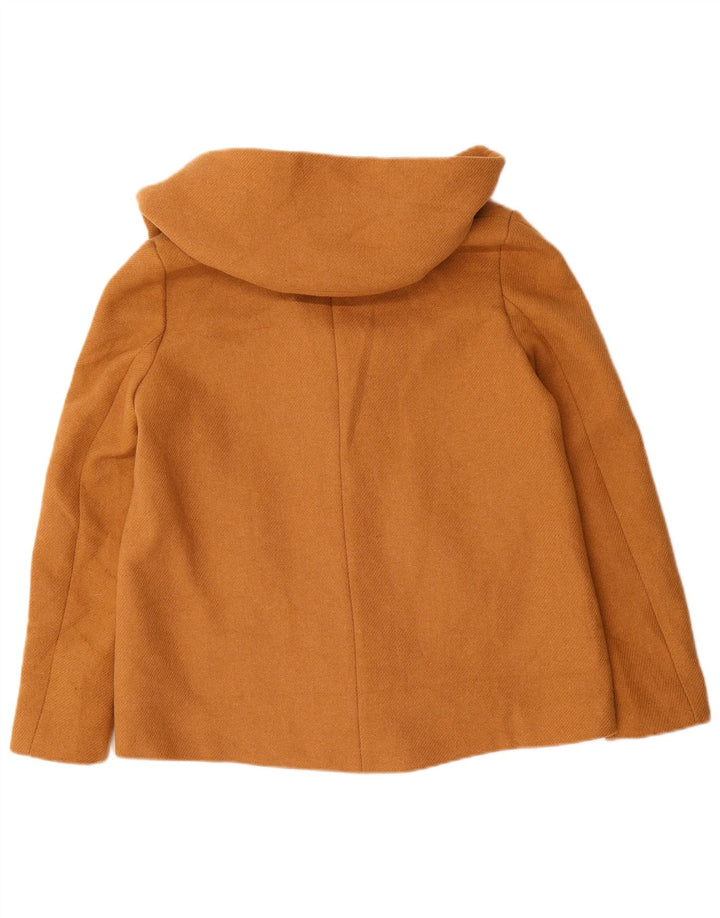 Zara Womens Hooded Bomber Jacket UK 10 Small Brown Polyester