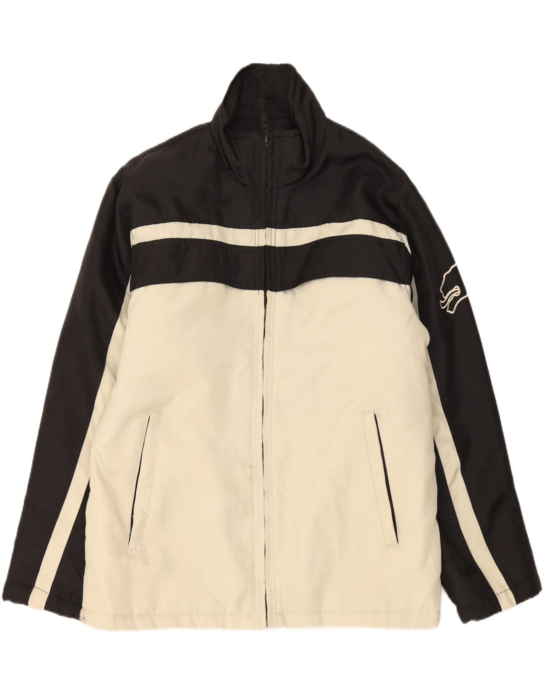 REWARD Mens Windbreaker Jacket UK 42 XL Black Colourblock Polyester Vintage Reward and Second-Hand Reward from Messina Hembry 