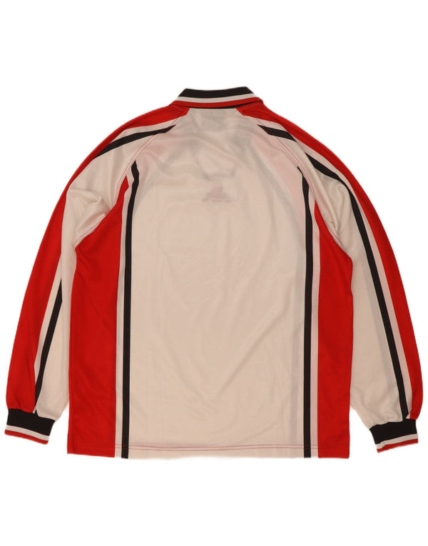 Kappa Mens Gara Top Long Sleeve XL White Colourblock Polyester