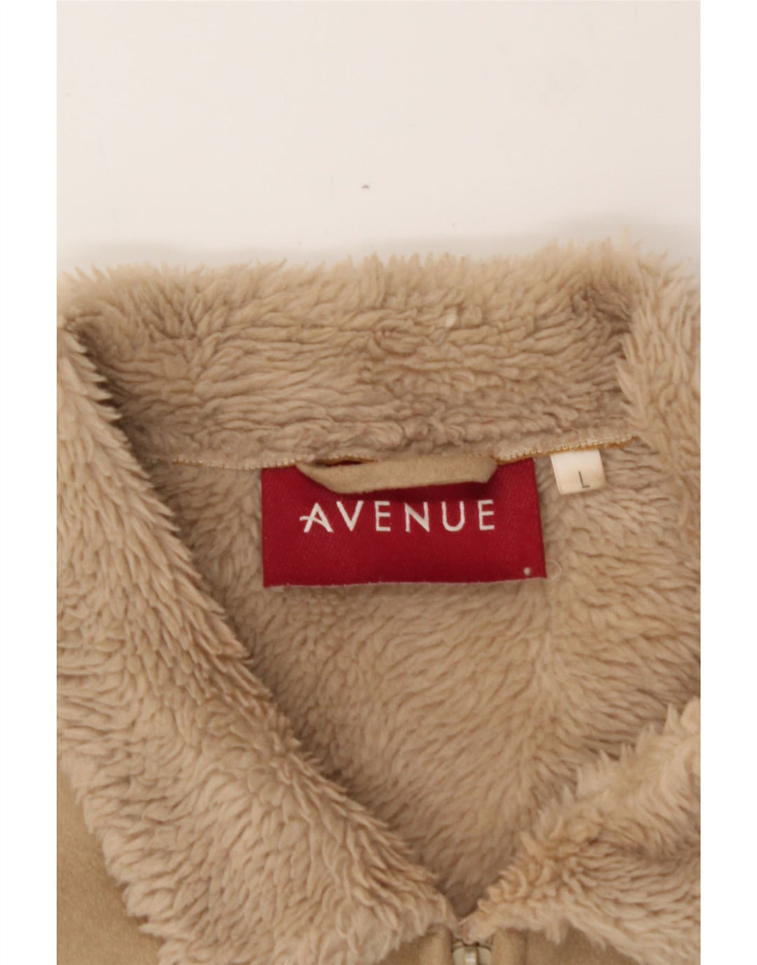 AVENUE Womens Sherpa Jacket UK 16 Large Beige Polyester Vintage Avenue and Second-Hand Avenue from Messina Hembry 