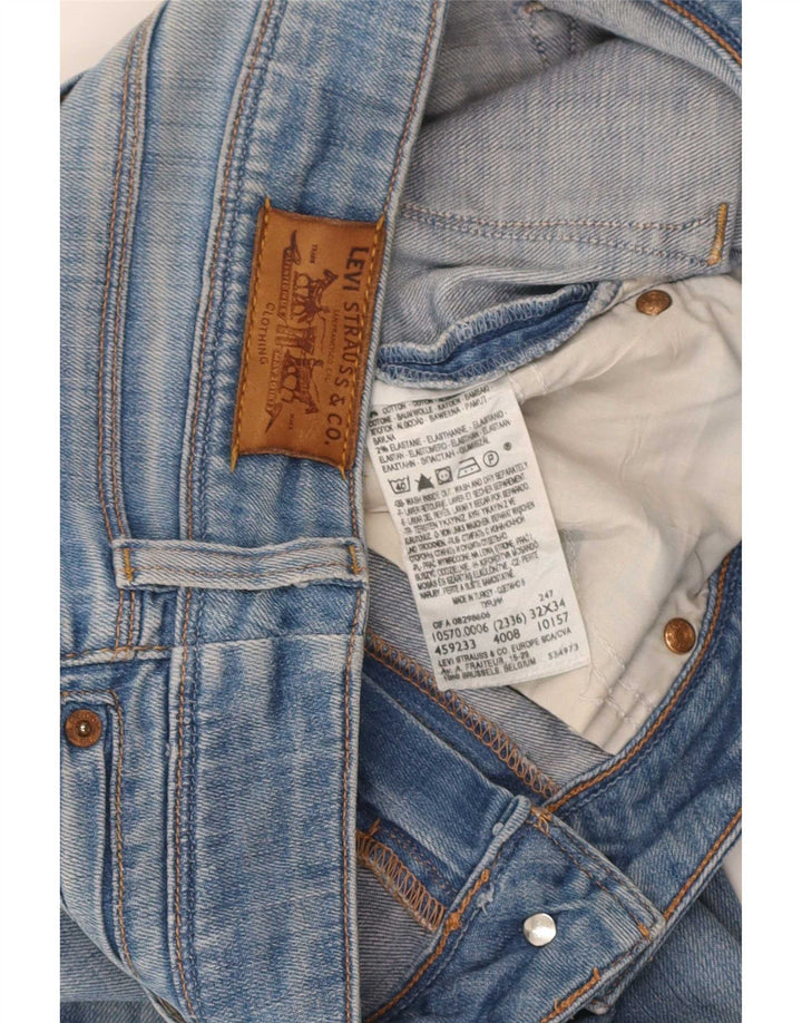 Levi's Womens 570 Straight Jeans W34 L29 Blue Cotton