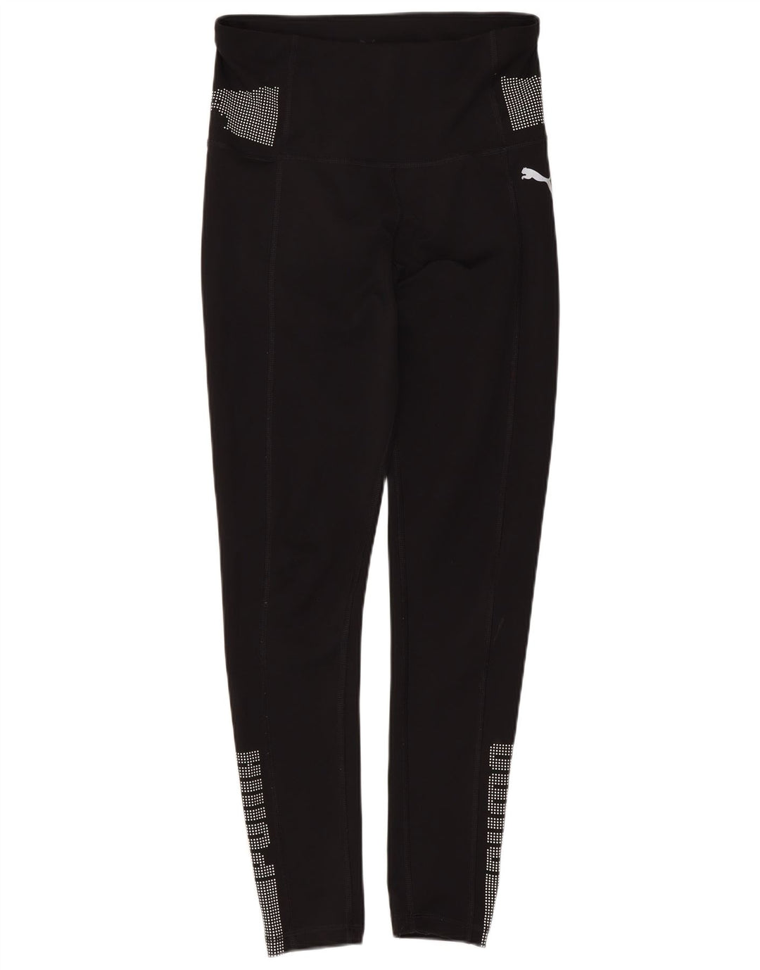 Puma Womens Graphic Leggings UK 6 XS Black Spotted Polyester