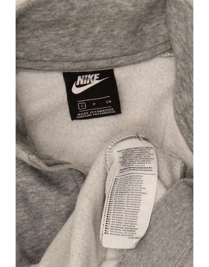 Nike Mens Tracksuit Top Jacket Small Grey Flecked Cotton