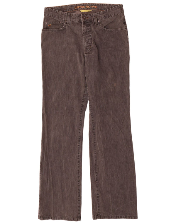 Camel Active Mens Bootcut Casual Trousers W34 L34 Grey Cotton
