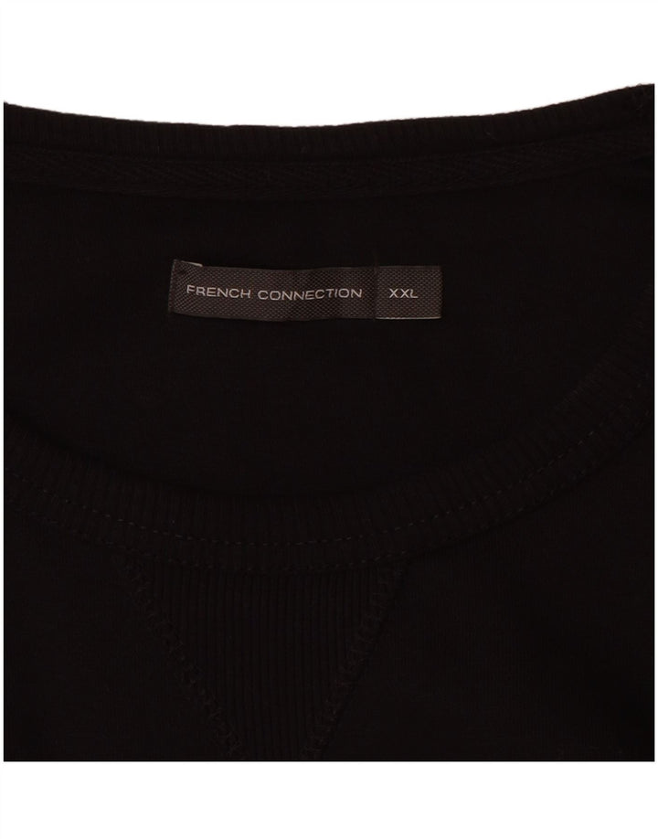 FRENCH CONNECTION Mens Sweatshirt Jumper 2XL Black Cotton