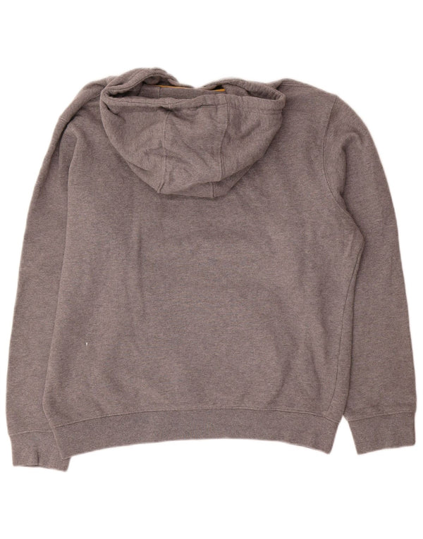 CAT Mens Graphic Hoodie Jumper Large Grey Cotton