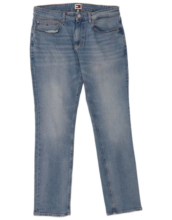 Tommy Hilfiger Mens Slim Jeans W33 L32 Blue Cotton
