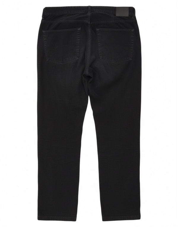 Armani Mens Straight Corduroy Trousers W31 L29 Navy Blue Cotton