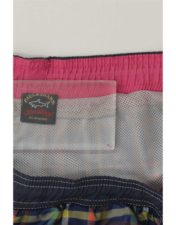 Paul & Shark Mens Yachting Swimming Shorts Large  Multicoloured Check