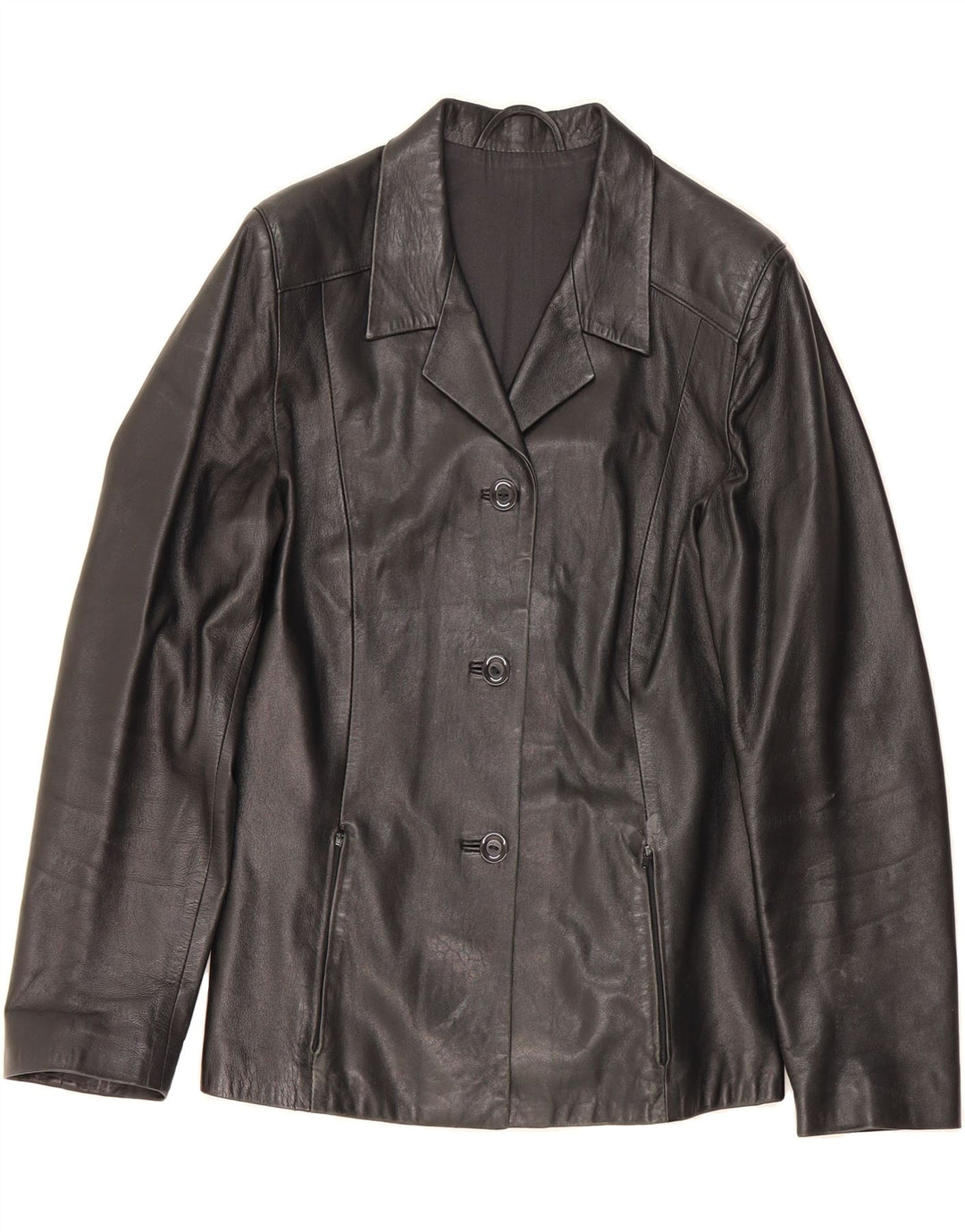 TONI MIR Womens Leather Jacket UK 14 Medium Black Vintage Toni Mir and Second-Hand Toni Mir from Messina Hembry 