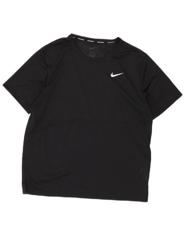 Мужская футболка для бега Nike Dri Fit, большой черный полиэстер