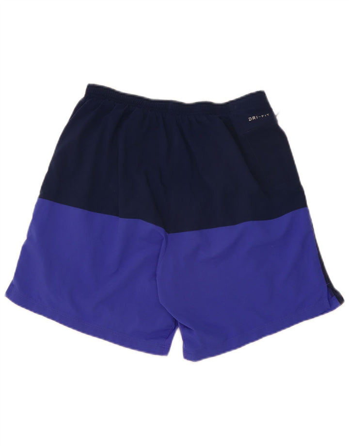 Nike Herren-Sportshorts, Mittelgroßes marineblaues Colourblock-Polyester