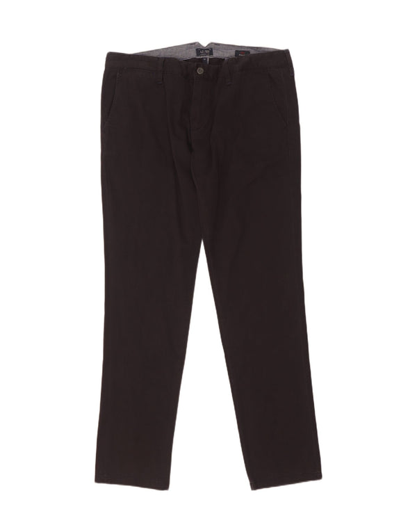 Armani Mens Extra Sim Fit Chino Pantalones W36 L35 Algodón Negro