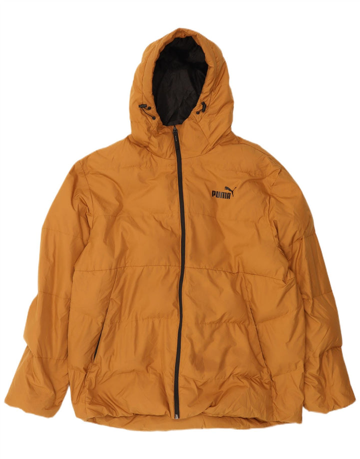 Puma Herre hættepolstret jakke UK 42 XL Beige Polyester