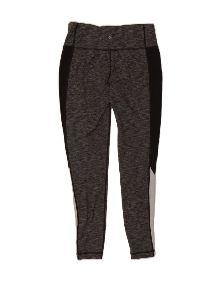 ATHLETA Womens Leggings UK 12 Medium  Grey Colourblock Nylon Vintage Athleta and Second-Hand Athleta from Messina Hembry 