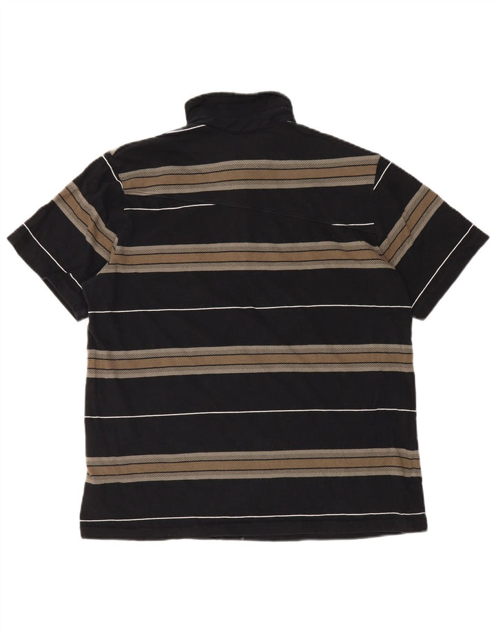 Polo da uomo VOLCOM in cotone a righe nere medie
