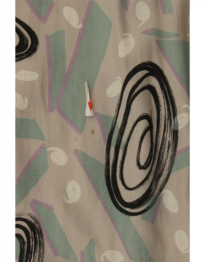 Vintage Mens Abstract Pattern Shirt Medium Multicoloured Cotton