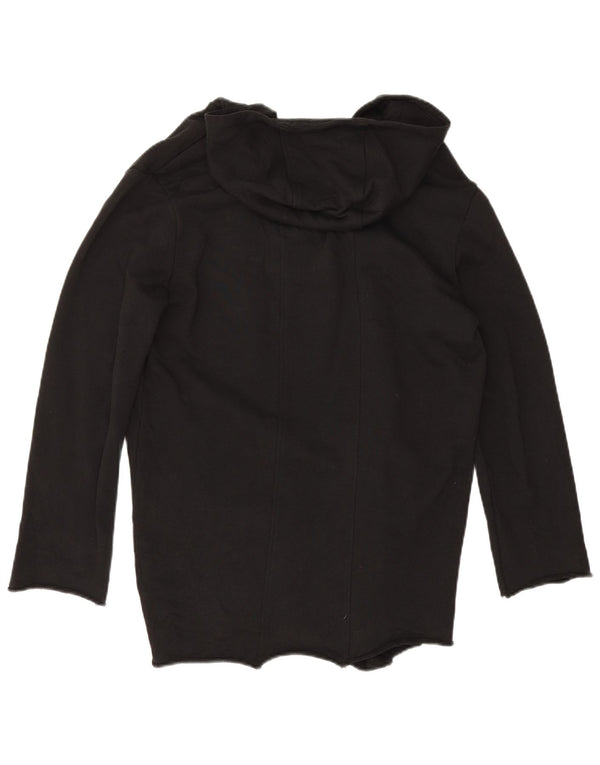 Zara Cardigan ouvert à capuche surdimensionné pour femme UK 10 Petit Noir