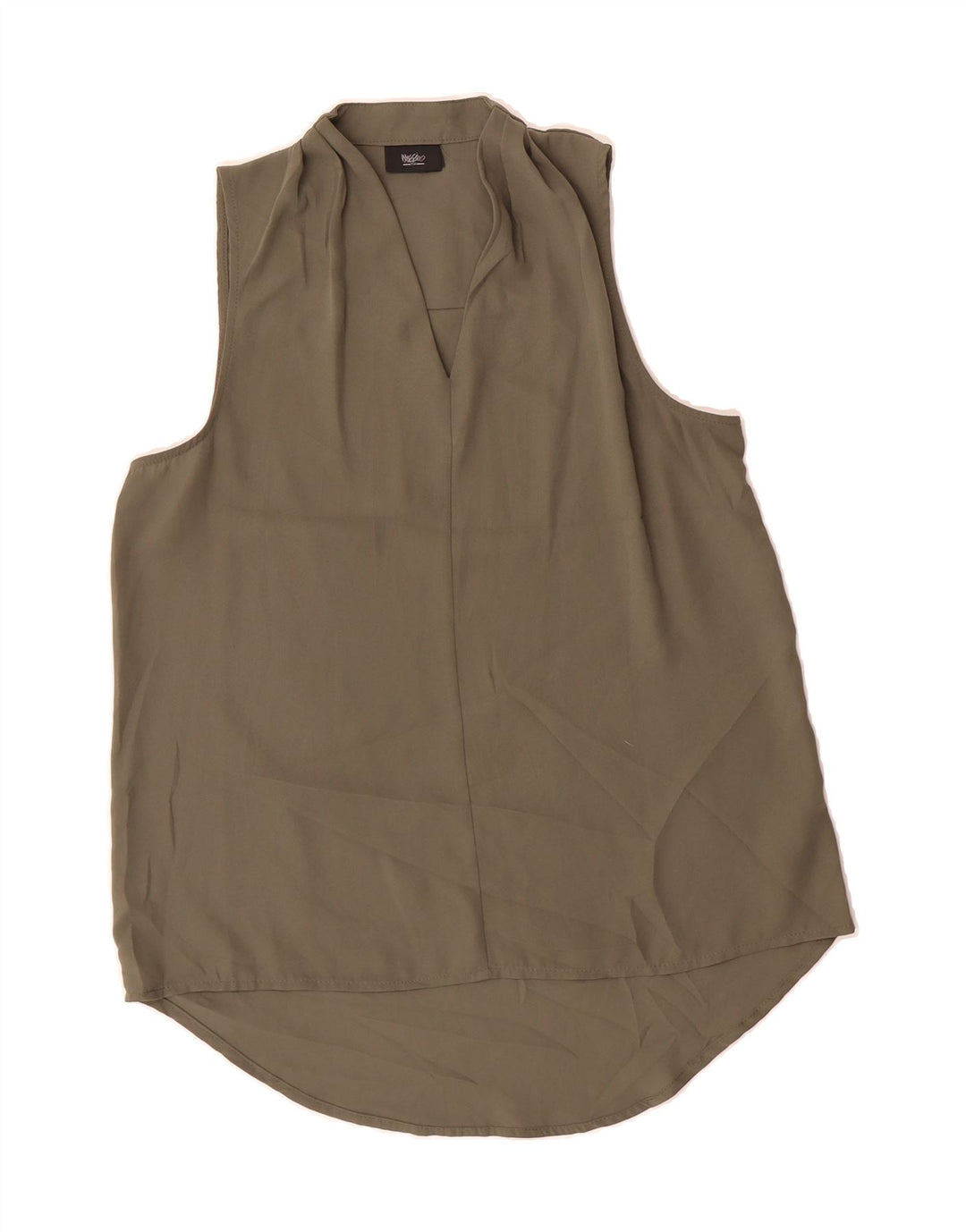 MOSSIMO Womens Sleeveless Blouse Top UK 10 Small Khaki Polyester Vintage Mossimo and Second-Hand Mossimo from Messina Hembry 