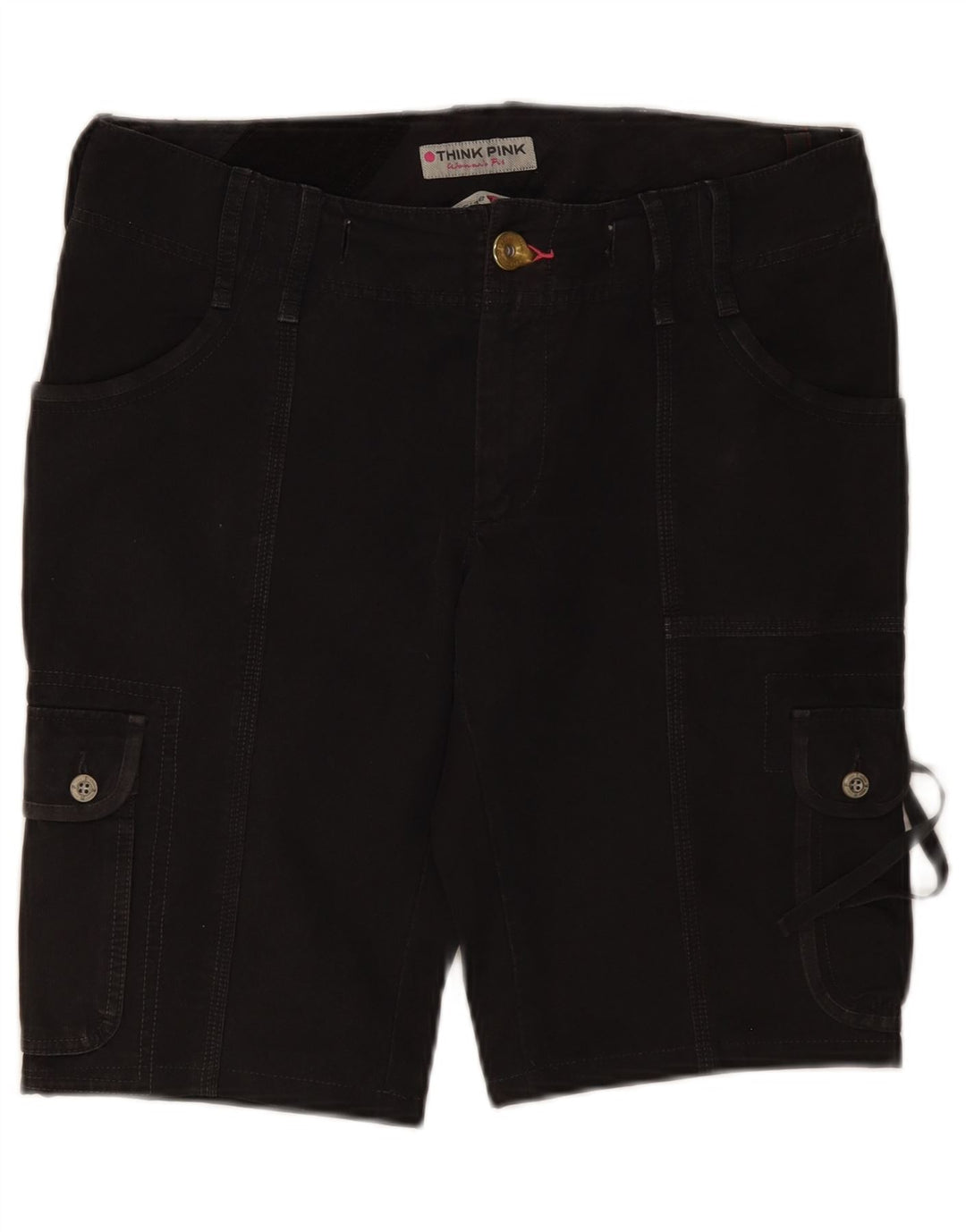 Tænk Pink Dame Cargo Shorts IT 46 Large W34 Grå Bomuld