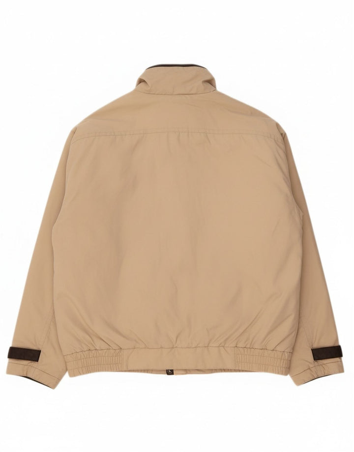 VINTAGE Mens Bomber Jacket UK 42 XL Beige Polyester