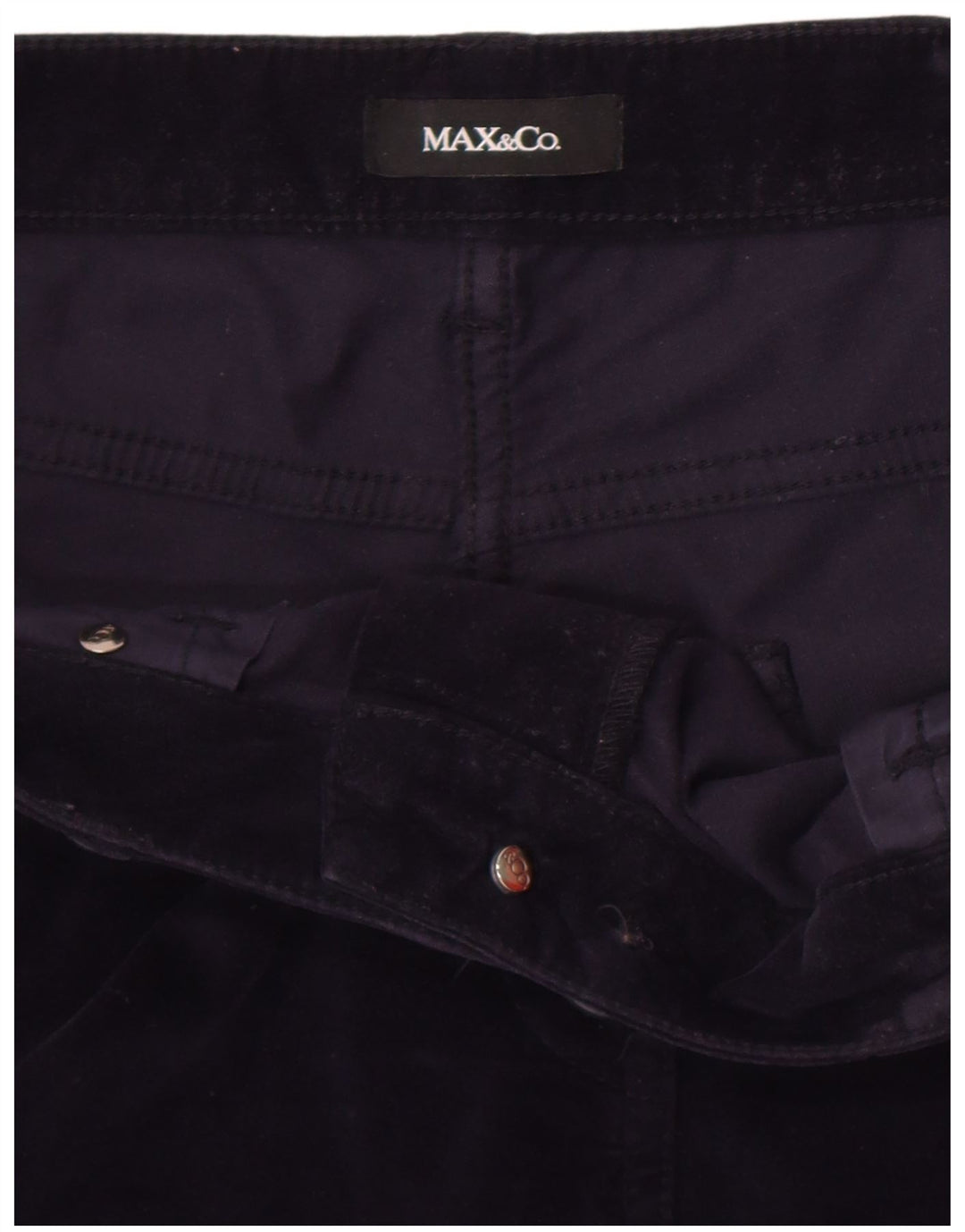 Max & Co. Womens Slim Casual Trousers W32 L29 Navy Blue