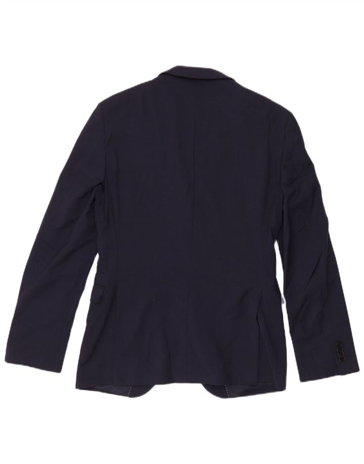 Dkny Mens Slim Fit 2 Button Blazer Jacket UK 38 Medium Navy Blue Wool