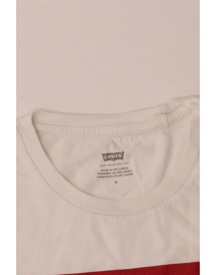 Levi's T-Shirt Graphique Femme UK 12 Blanc Moyen