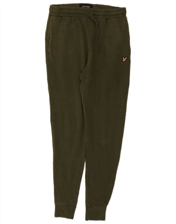 Lyle & Scott Mens Tracksuit Trousers Joggers Medium Green Cotton