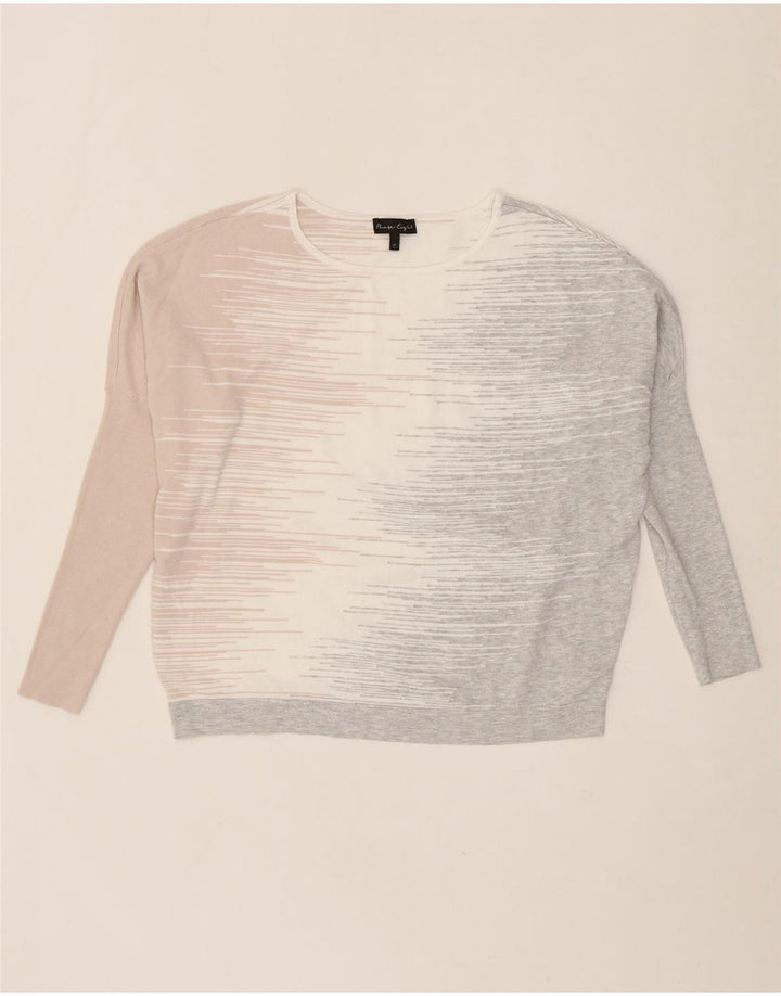PHASE EIGHT Womens Oversized Boat Neck Jumper Sweater UK 14 Large Grey Vintage Phase Eight and Second-Hand Phase Eight from Messina Hembry 