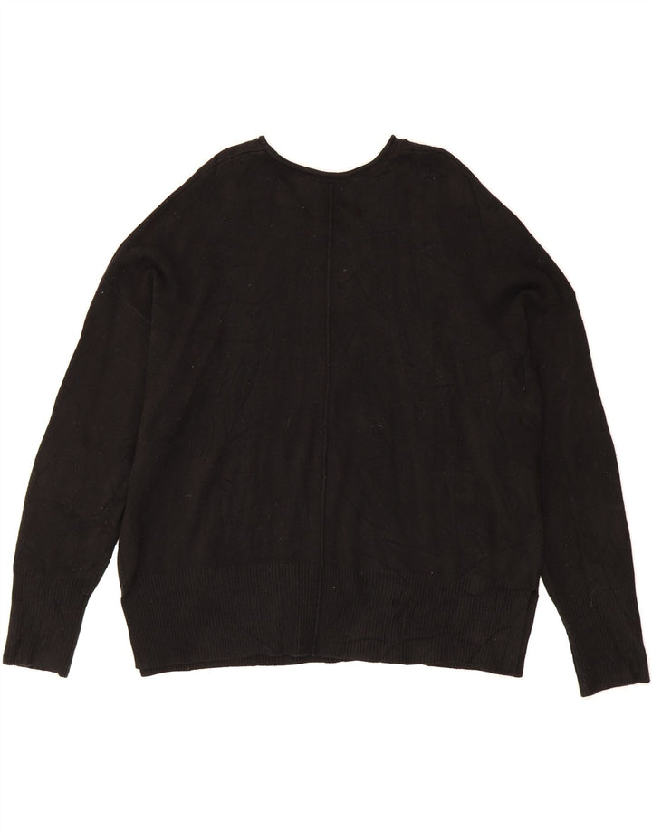 FRENCH CONNECTION Womens Boat Neck Jumper Sweater UK 14 Medium Black Vintage French Connection and Second-Hand French Connection from Messina Hembry 