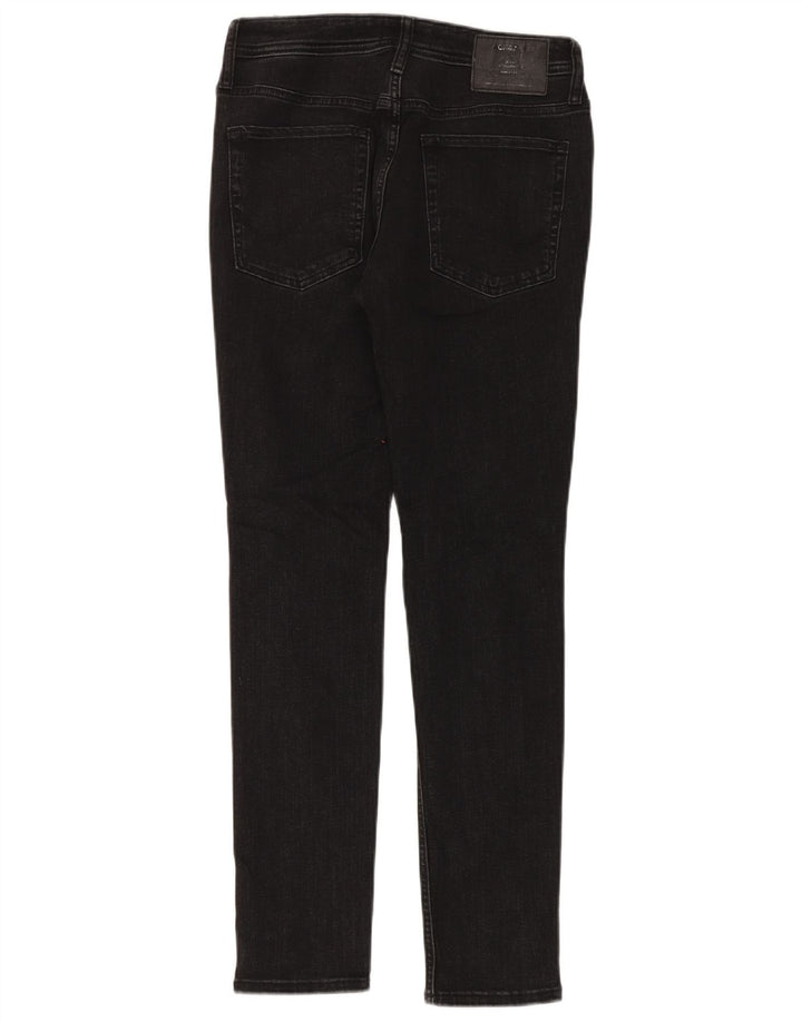 Jack & Jones Mens Distressed Slim Jeans W32 L30 Black Cotton