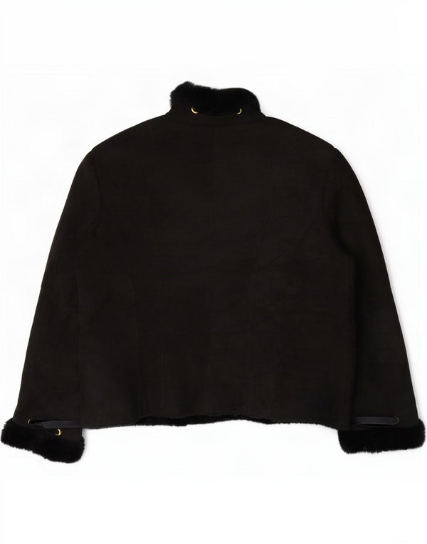 Vintage Γυναικείο Shearling Jacket IT 46 Large Μαύρο
