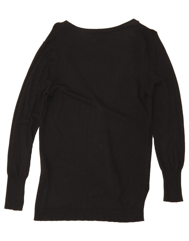 MOSSIMO Womens Cardigan Sweater UK 14 Medium Black Nylon Vintage Mossimo and Second-Hand Mossimo from Messina Hembry 
