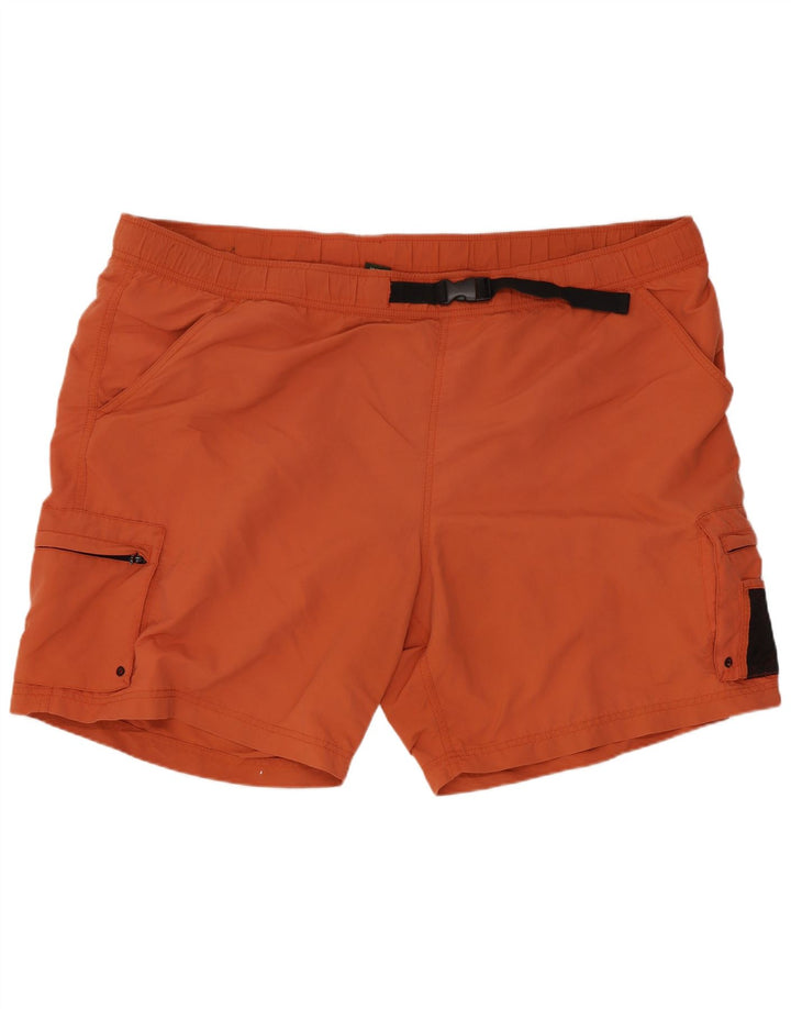 Eddie Bauer Mens Sport Shorts XL Orange Nylon