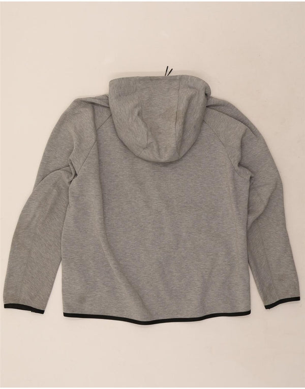 Nike Mens Zip Hoodie Sweater Large Grey Cotton