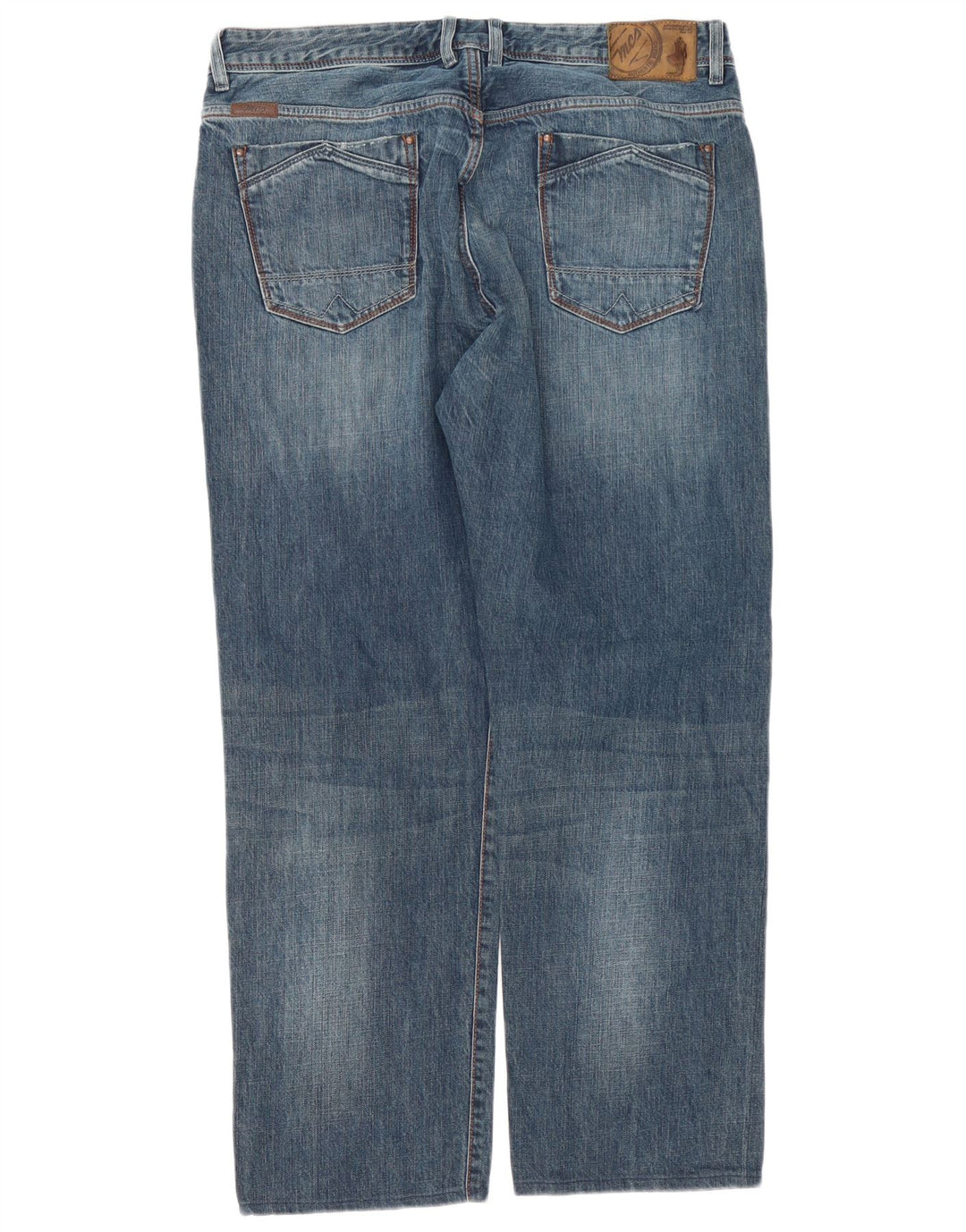 Marlboro Classics Mens Straight Jeans W38 L29 Blue Cotton