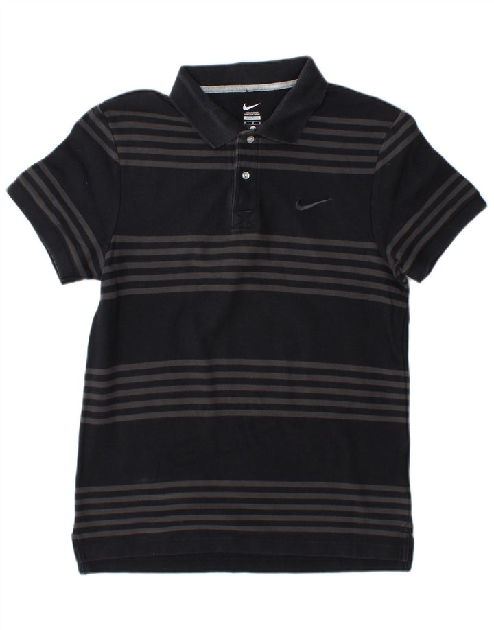 Polo Nike da uomo a righe medie nere
