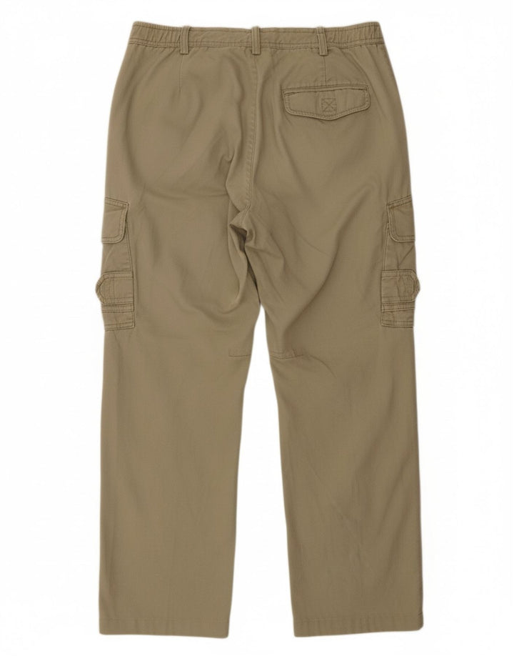 CAMEL ACTIVE Mens Straight Cargo Trousers W32 L28 Khaki