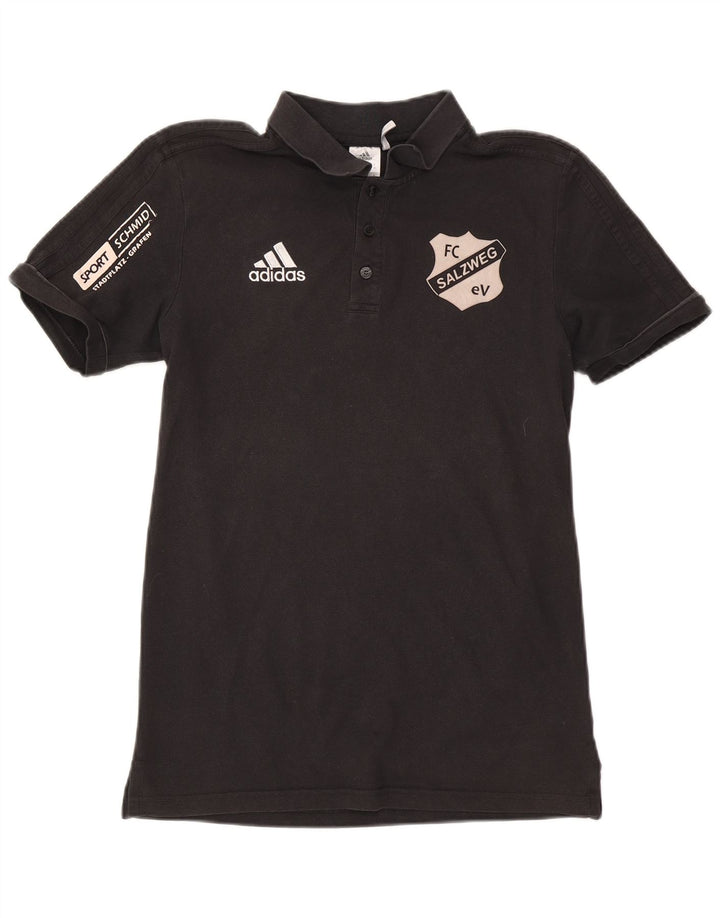 Adidas Herren-Poloshirt mit Grafik, mittelschwarz, Baumwolle
