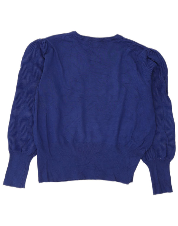 Marks & Spencer Damen Crop Crew Neck Pullover Pullover UK 16 Large Marineblau