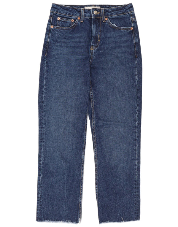 Topshop Dame Straight Jeans W25 L26 Blå Bomuld