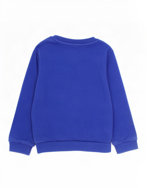 Adidas Baby-Jungen-Sweatshirt mit Grafik, 18–24 Monate, blaue Baumwolle
