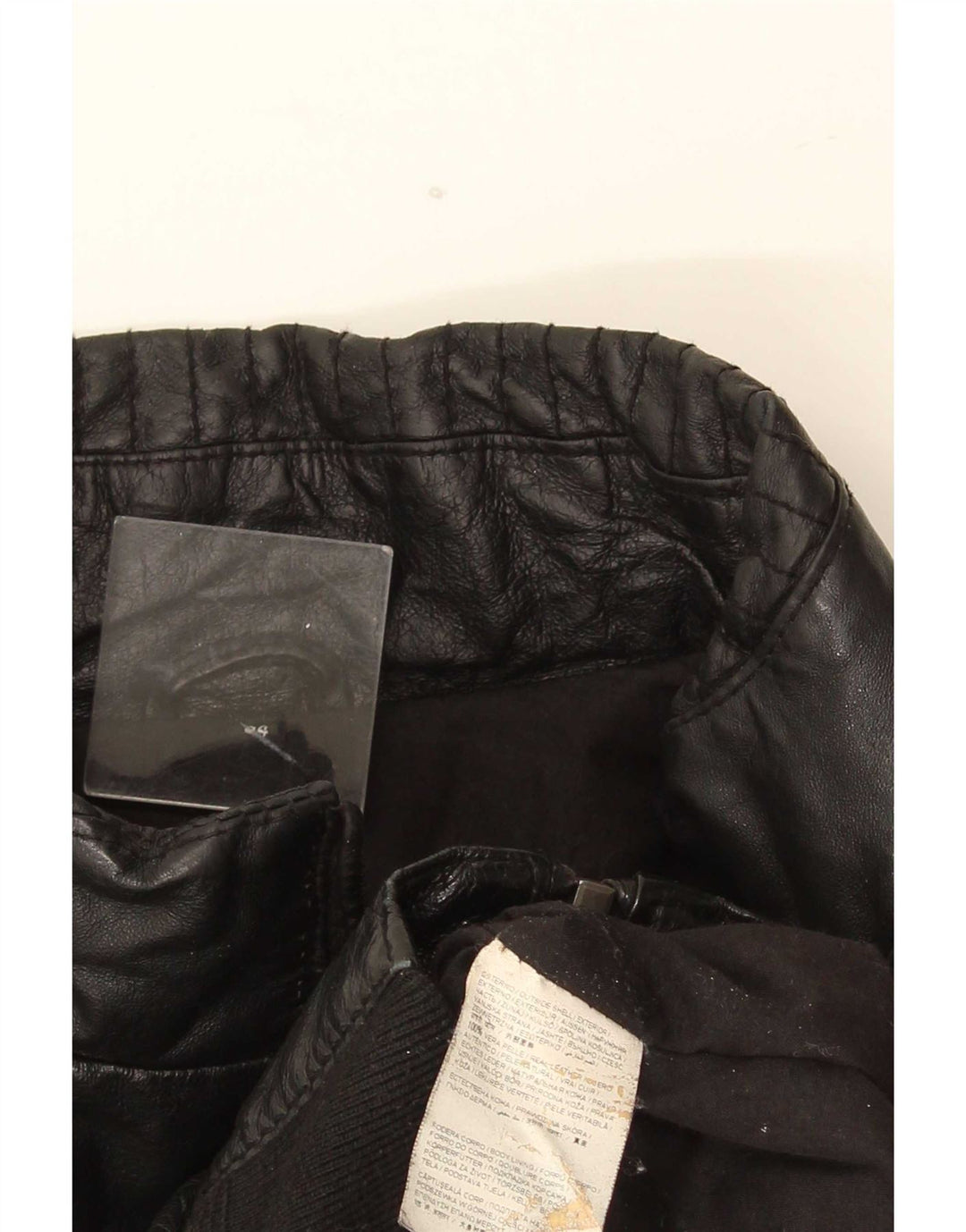 Vintage męska kurtka skórzana IT 54 2XL czarna