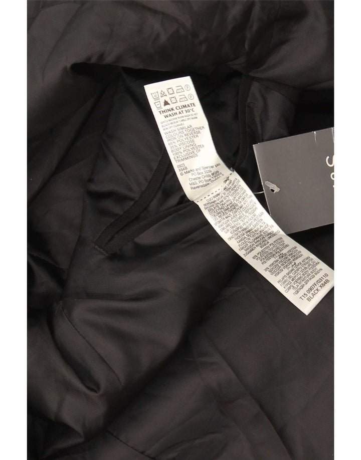 Jaqueta blazer masculina de 2 botões Marks & Spencer tamanho 44 XL preto poliéster