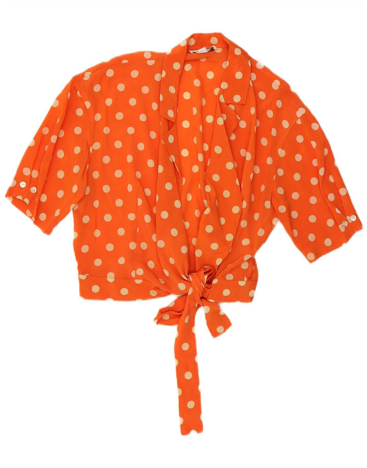 Superior Womens Crop kortærmet skjortebluse IT 44 Medium Orange