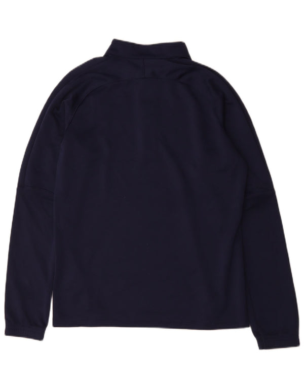 Puma Herre Zip Neck Pullover Træningsdragt Top Small Navy Blue Polyester