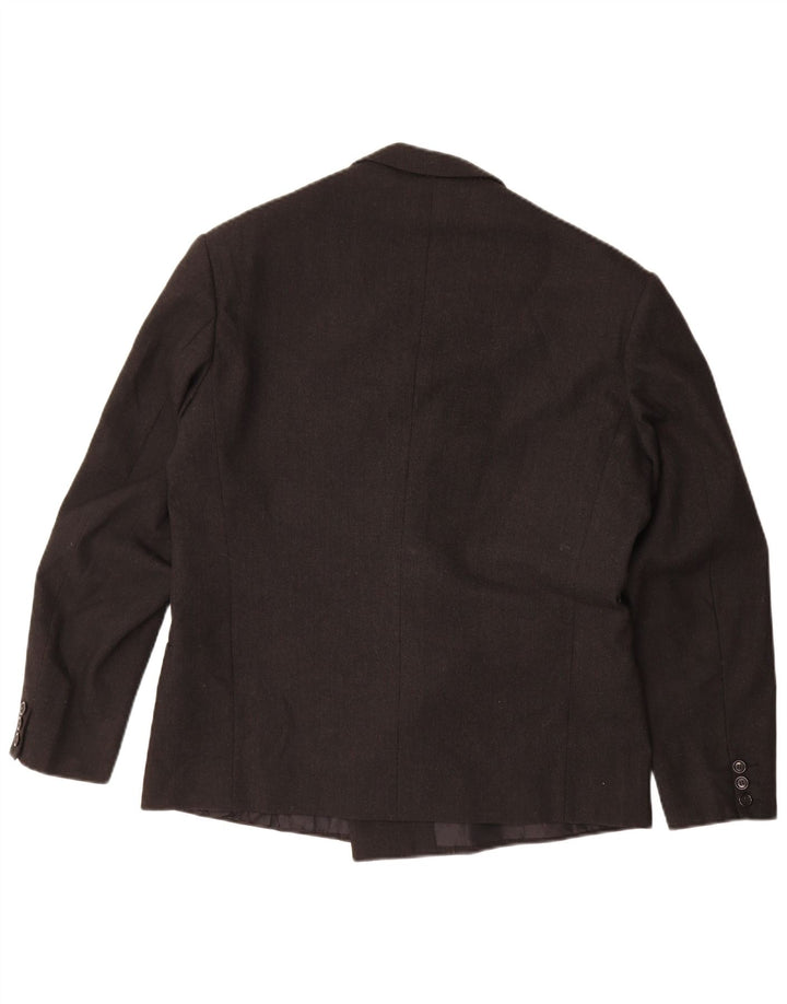 Jachetă vintage pentru bărbați cu două piepturi, UK 38 Medium Black